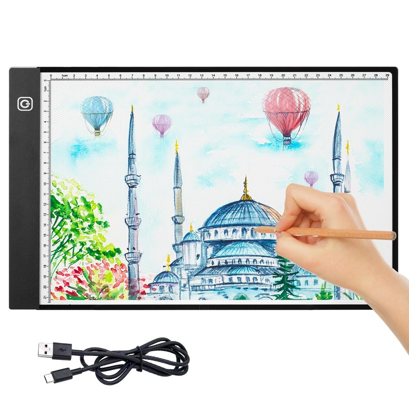 AUAUY A5 LED Light Pad for Diamond Painting, 3 Levels
