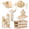 HAOBIN Craft Wood Blocks Wooden Building Blocks Craft Blocks Wooden