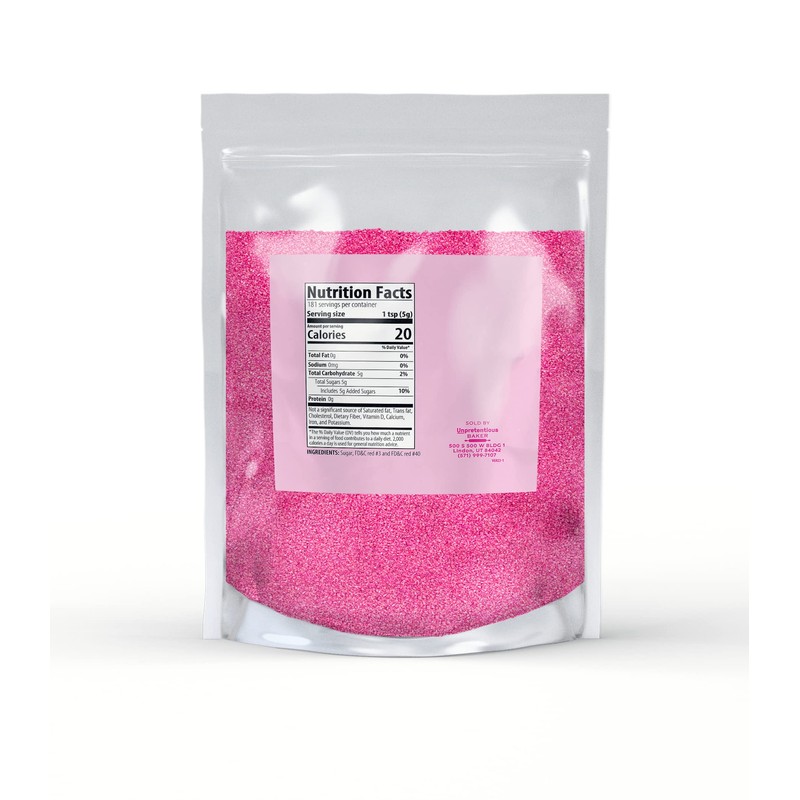 Unpretentious Pink Sanding Sugar, Colorful Sugar Crystals for Festive Holiday