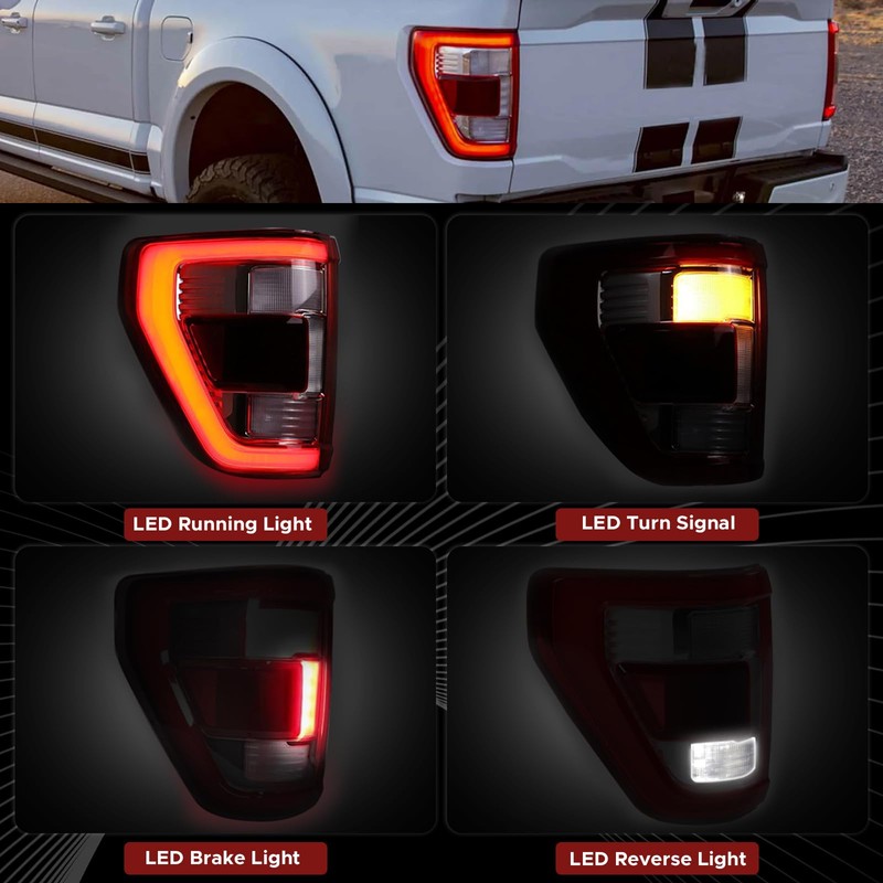 Tail Light Assembly Compatible with 2021 2022 2023 Ford F150