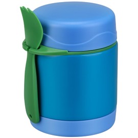 10oz Soup Thermo for Hot Food Kids,Lunch Thermo Kids Food Jar with Spoon Hot Insulated Food Containers,Leak Proof Stainless Steel Wide Mouth Lunch Food Jar for School(Blue)