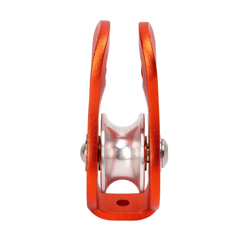 Rock Climbing Pulley Fixed Sideplate Single Sheave Pulley Orange Lift
