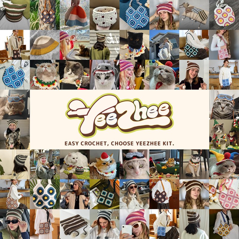 Yeezhee Crochet Kit for Beginners – Complete Amigurumi Animal Starter