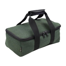 MagiDeal Electrics Saw Storage Bag Tool Bag Double Zipper Pulls Canvas,with Clear Insides Pocket,Heavy Duty Dark Green Carrying Case