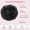 TESSHAIR Thick Human Hair Messy Bun, 100% Real Hair Bun