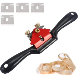 9'' Adjustable SpokeShave w/ 4 Blades – Woodworking Hand Plane Tool