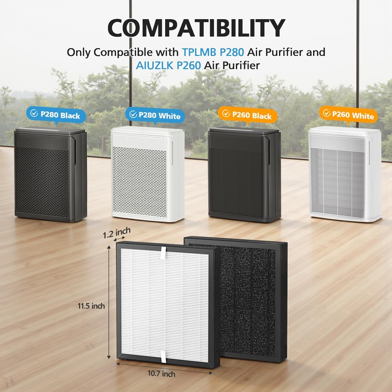 2 Pack P280 P260 Replacement Filter Only Compatible with TPLMB