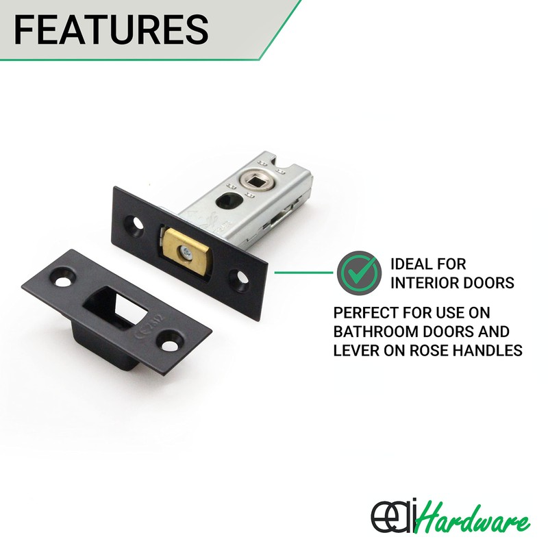 EAI Tubular Deadbolt for Bathroom | 101mm Case 82mm Backset