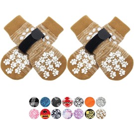EXPAWLORER Anti Slip Dog Socks to Prevent Licking Paws, Dog Shoes for Hot Pavement, Dog Booties for Small Medium Large Senior Dogs, Traction Control Boots & Paw Protectors for Hardwood Floors