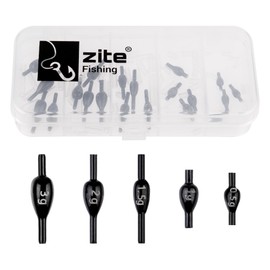 Zite Fishing Trout Lead Assortment with Sorting Box | Pack of 25 Fishing Lead Sinker Trout in Box | 0.5 g, 1 g, 1.5 g, 2 g, 3 g Tremarella Weights Set | Basic & Towing Assemblies with Float