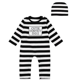 LENSOUS - Disfraz de policía para bebés y niñas, Prisionero largo, 12-18 Meses