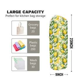Sldpngo Lemon Plastic Bag Holder, Grocery Bag Holder, Plastic Bag Storage Organizer, Plastic Bag Holders for Grocery Bags, Cute Lemon Home Kitchen Decor, Gifts for Women Mom Grandma