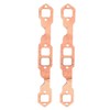 2pcs Square Port Copper Plating​ Header Exhaust Gaskets Reusable Fit