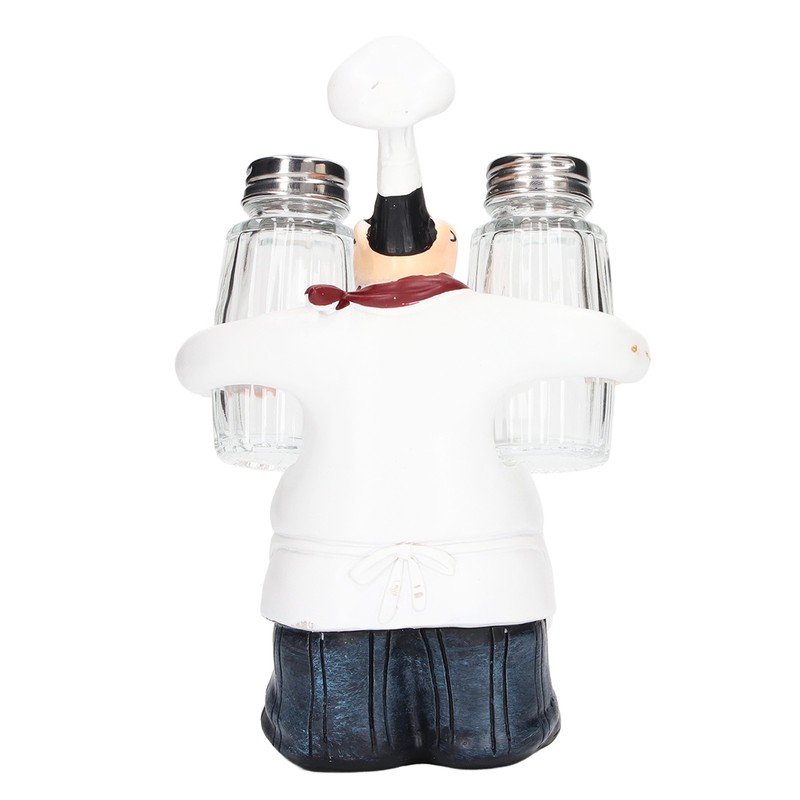 Chef Statue Salt Shakers Set Adorable Statue Vivid Details Resin