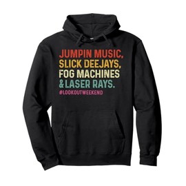 Jumping Music Slick Deejays Fog Machines Laser Rays Party Pullover Hoodie