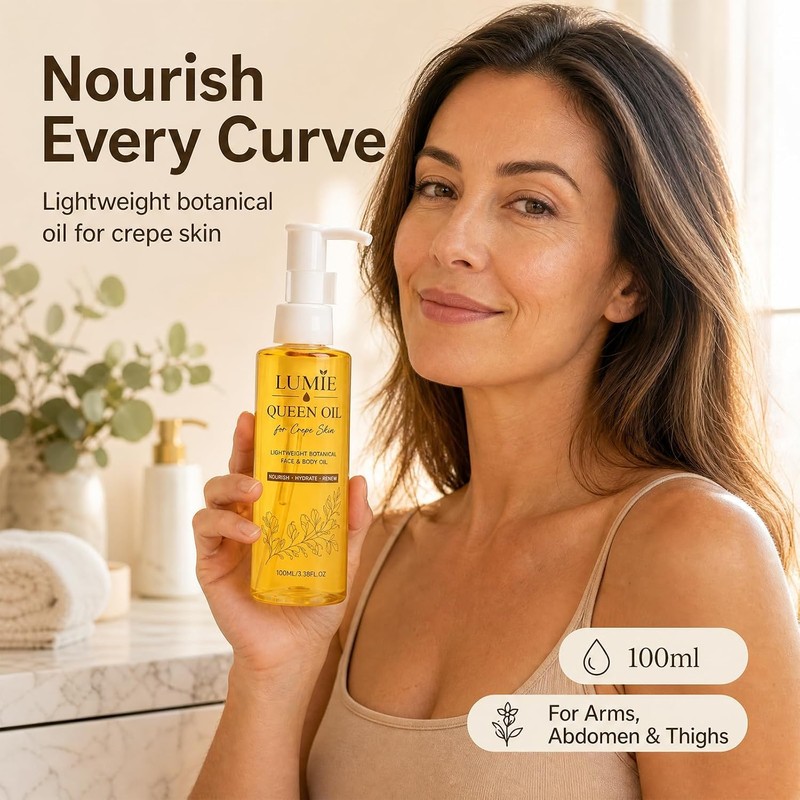 LumieQueen Oil for Crepe Skin, Botanical Body Oil(2pcs)