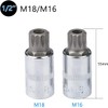 Profiwoab 10 PCS XZN Triple Square Spline Bit Socket Set,M4-M18