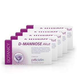 BOTANICY D-Mannose + Cranberry Akut - Bei Blasenentzündung & Harnwegsinfektion - PROCISTIN® D-Mannose-Pulver mit Cranberryextrakt - inkl. Löwenzahn, Ohne künstliche Zusätze & Gentechnik