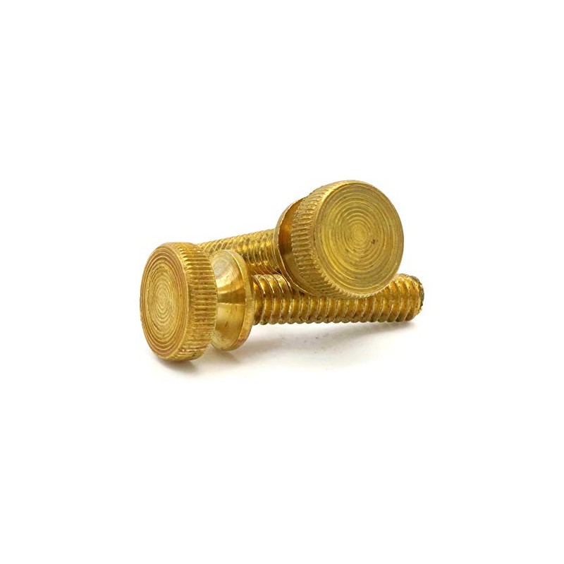 Knurled Head Thumb Screws - Solid Brass Machine Screws -