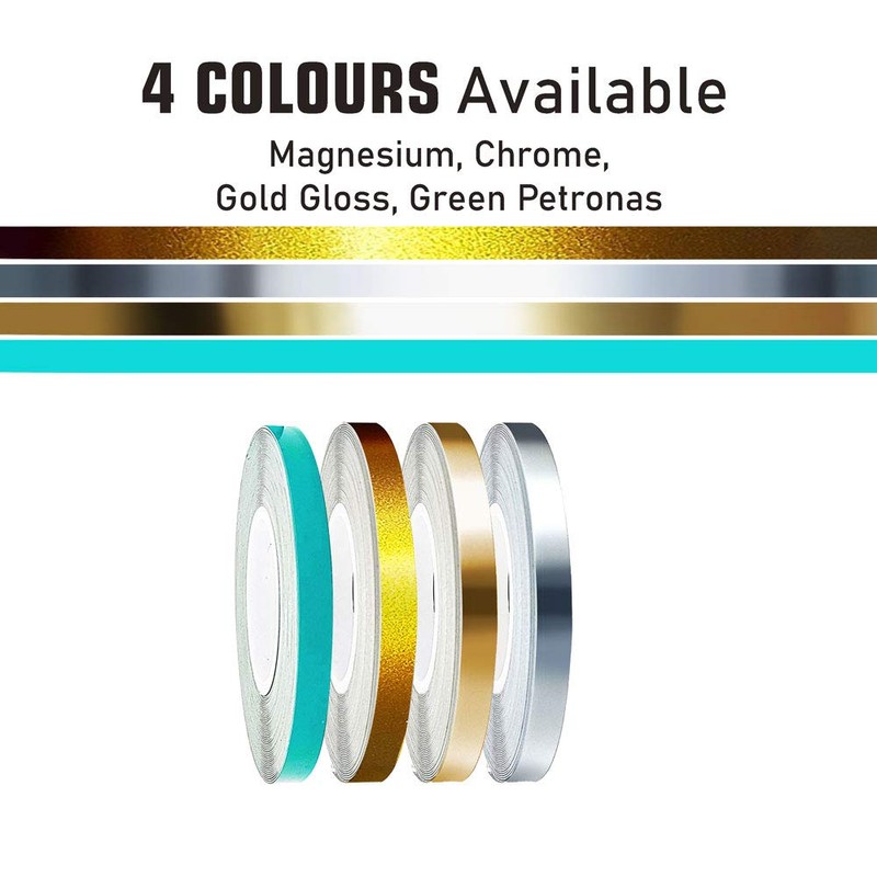 Racing Wheel Trim with Applicator Tool for Car Wheels, Gold