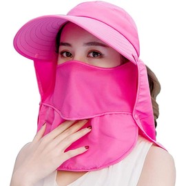 DRIONO Sombrero de ala ancha – Sombrero de pesca multifuncional con protección UPF 50, Rojo -, Talla única