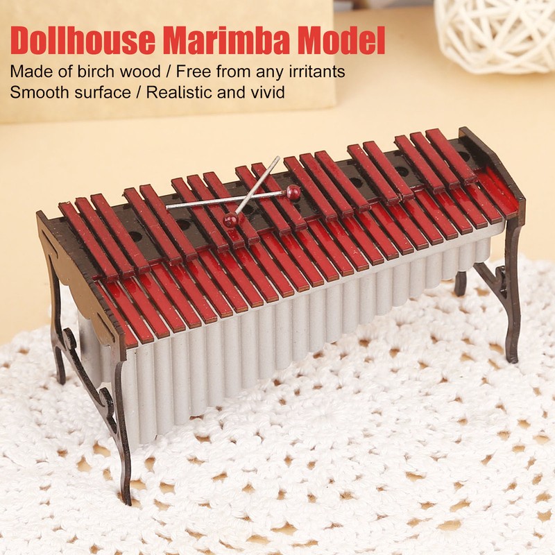 Dollhouse Marimba Instrument Miniature Realistic Home Decor Dollhouse Musical Instrument