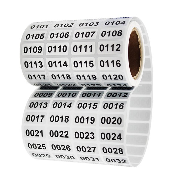 Consecutive Number Label Sticker Waterproof Number Inventory Sticker Suitable for