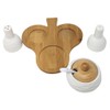 Ceramic Condiment Set with Bamboo Base – Salt and Pepper