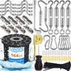 GA1FSL String Lights Hanging Kit - 164FT Wire Guide and