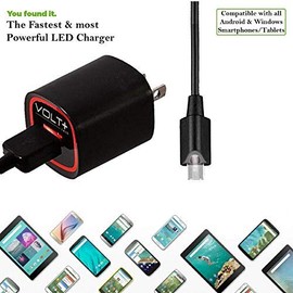 Bright LED Turbo 2Pack Wall Kit Compatible with Kobo Clara HD with an Extra USB Port Plus Long 5Ft MicroUSB Cable with Touch Activated LED Light! (2 Pack)