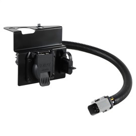 FUSCH 4 y 7 pines arnés de cableado de remolque adaptador de enchufe plano de 7 vías con soporte de montaje compatible con Ford F250 F350 Super Duty 1999 2000 2001 reemplazo#:YC3Z-13A576-CA