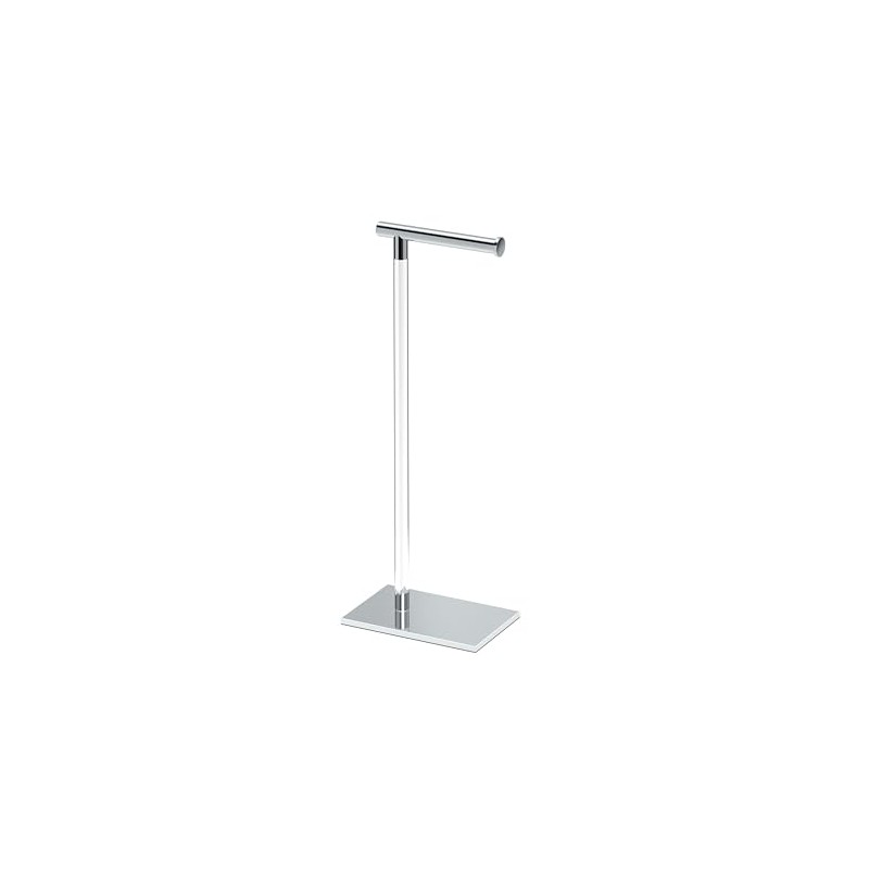 Gatco 1331C Modern Rectangle Base Freestanding Toilet Paper Holder 22.25"