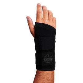 Ergodyne ProFlex 4015 Wrist Brace, Splint Open Stay for Structured Wrist Suport, Adjustable Double Strap
