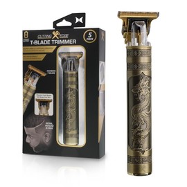 Cutting Edge T-Blade Trimmer for Men, Hypoallergenic T-Blade Trimmer with 4 Guide Combs (1mm, 2mm, 3mm, 4mm) Rechargeable 120 Minute Run-Time, Bump-Free & Irritation-Free, Dragon Ergonomic Design