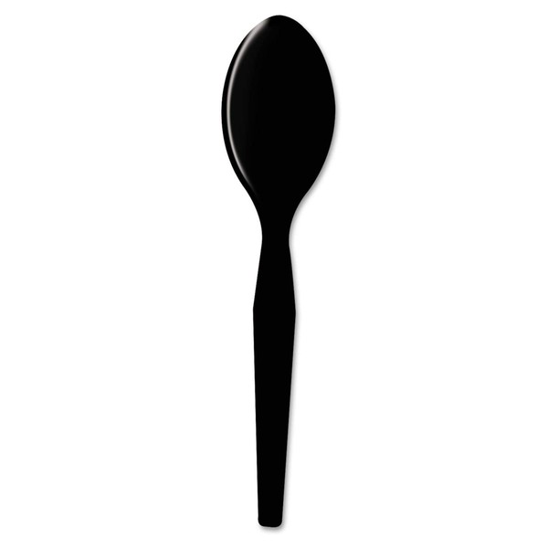 Dixie Ultra TM517 Plastic Cutlery, Heavy Mediumweight Teaspoons, Black, 1000/Carton