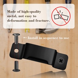 CZAYEFNH Pack of 2 Small Metal Tape Measure Holder Clip, Tape Measure Belt Holder Occidental Tape Tool Tape Measure Belt Clip Tape Holder for Tool Belt with Mounting Screw