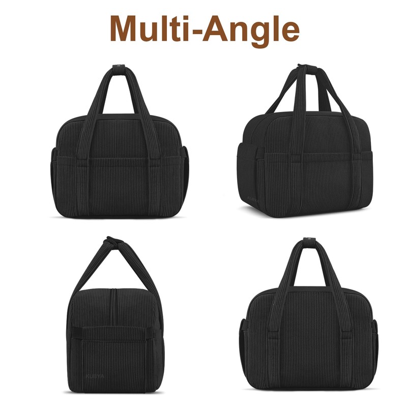 KUBYA Corduroy Lunch Box Lunch Bag for Women Men, Cute