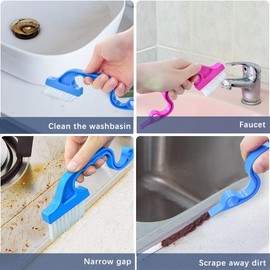 14 Pcs Small Crevice Cleaning Brush Set, Multifunctional Groove Gap Cleaning Tool for Cleaning Kitchen,Bathroom, Corner, Grout, Sink,Door,Window Track,Cup