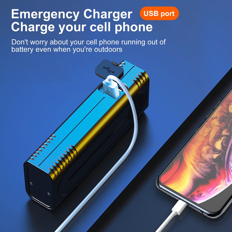 Flat Flashlights 10000LM USB Rechargeable IPX4 Protection 4200mAh with Pocket