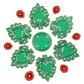 AMBA HANDICRAFT Rangoli/Home Decor/Diwali/Gift for Home/Interior Handcrafted/Floor Stickers/Wall Stickers/Wall Decoration/Floor Decoration/New Year Gift/Party. Rangoli 5
