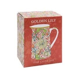 The Leonardo Collection LP94943 Ceramic Jug | Golden Lily design | 1 Pc, Multicolor