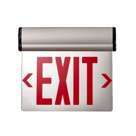 TANLUX Red Exit Signs for Business, Double Sides LED Edge Lit Exit Sign, UL 924, Hardwired Emergency Exit Lights with Battery Backup, Aluminum Housing with Rotating Acrylic Mirror Panel, 2 Pack