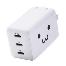 Elecom EC-AC11267WF Charger, 67W, 3 Ports, Type-C USB, PD Compatible, Swing Plug
