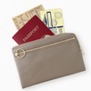 [SLIP-ON] Genuine Leather Wallet Multifunction Pouch OSL Wallet Pouch, Gray