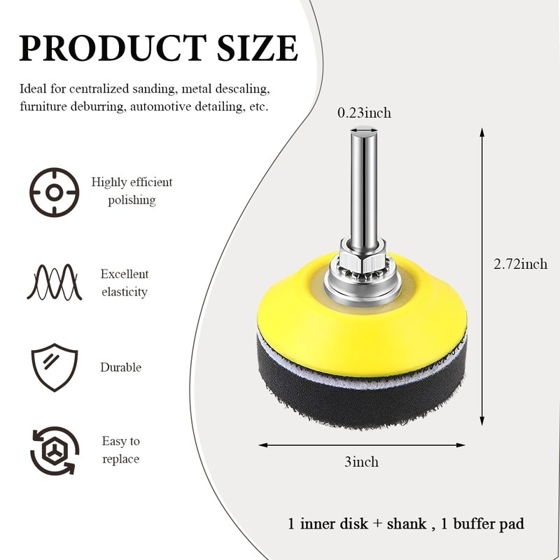 SHMZK 3 Inch Hook & Loop Sanding Backing Pad, Sanding