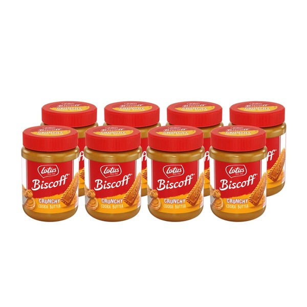 Lotus Biscoff - Cookie Butter Spread - Crunchy - 13.4 Ounce (8 Count) - non GMO + Vegan