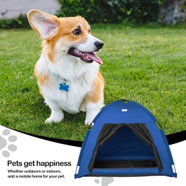 Cat Tent Outdoor/Indoor, Cat and Dog Waterproof Tent House, Outdoor Dog Bed Washable, Indoor/Outdoor Cave Nest Bed Small Dog Tent for Cat, Bunny and Small Animal (Blue, L)