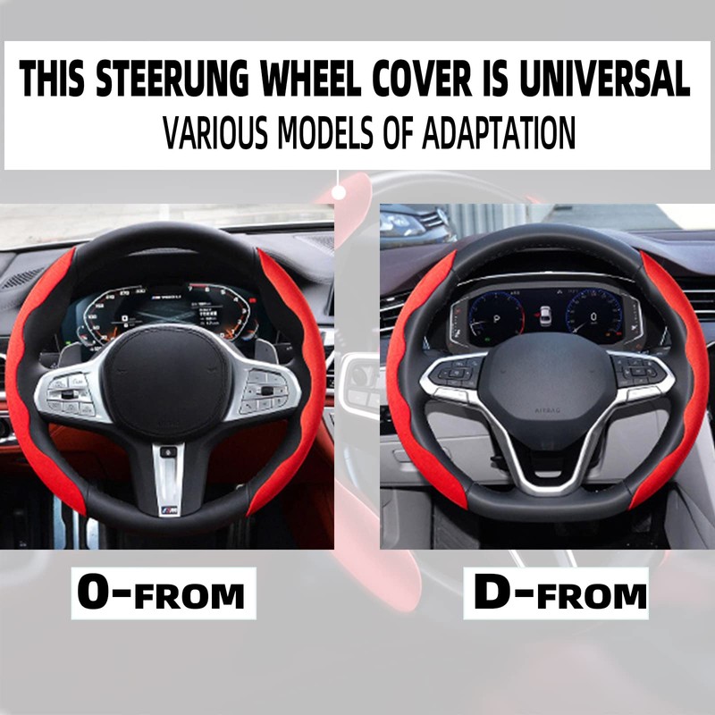 Mtverver New Fluffy Anti-Skid Steering Wheel Cover Segmented Protector Safe