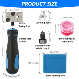 Flaring Tool Brake Line, 3/16 Inch Pipe Extension Tool, 4.75 mm Universal Brake Line Flaring Tool Set, Handheld Brake Line Tool, Brake Line Flaring Device for DIN Flaring