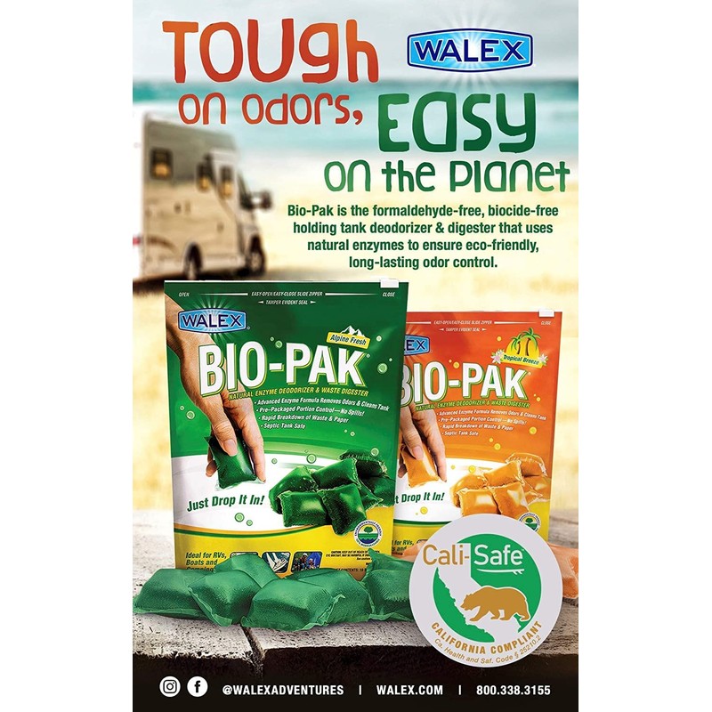 Walex BIO-11530 Bio-Pak Natural Holding Tank Deodorizer and Waste Digester,